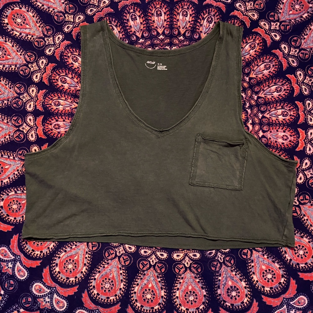Olive Green Women's Crop Top